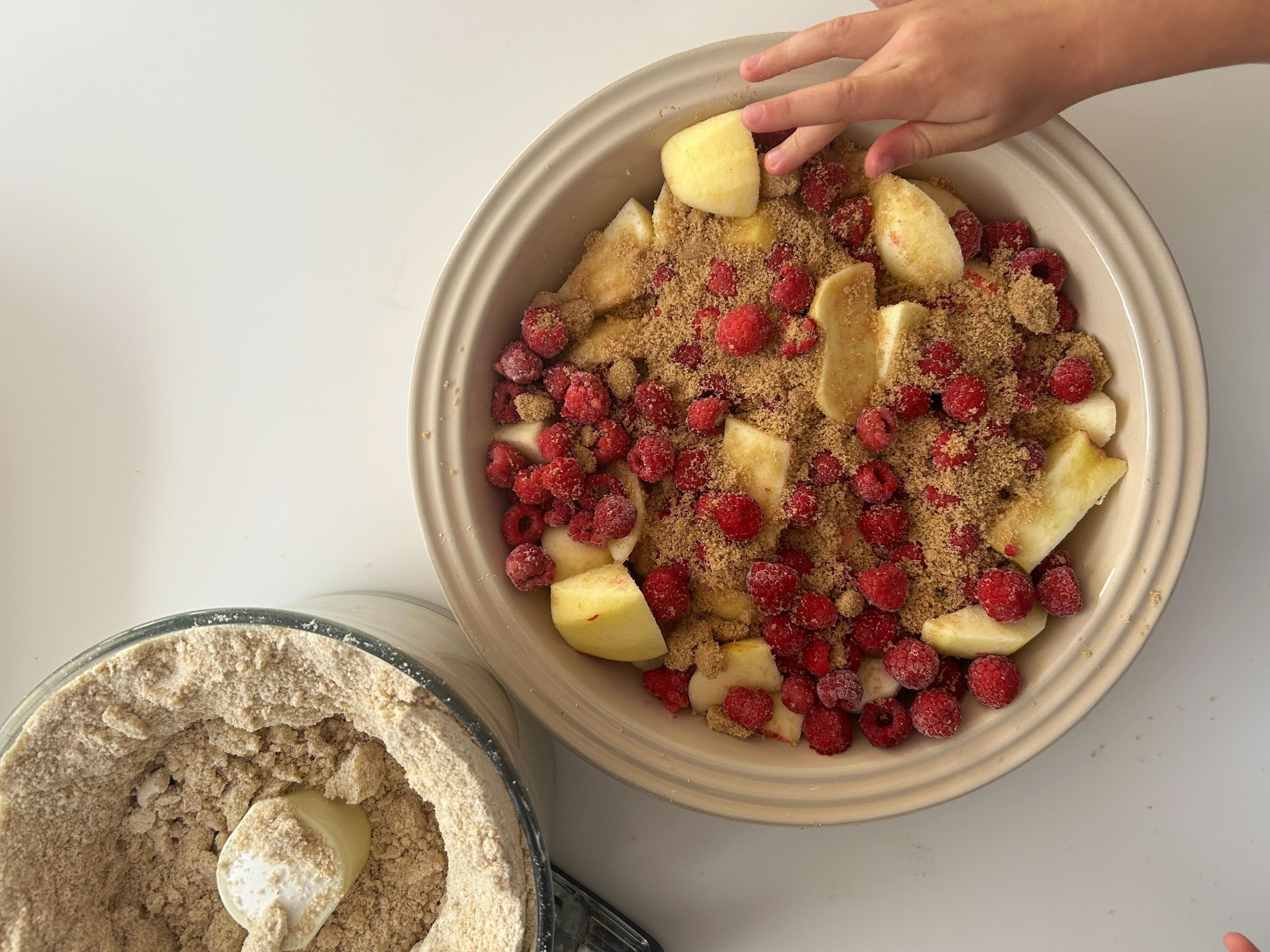 Apple & Raspberry Crumble