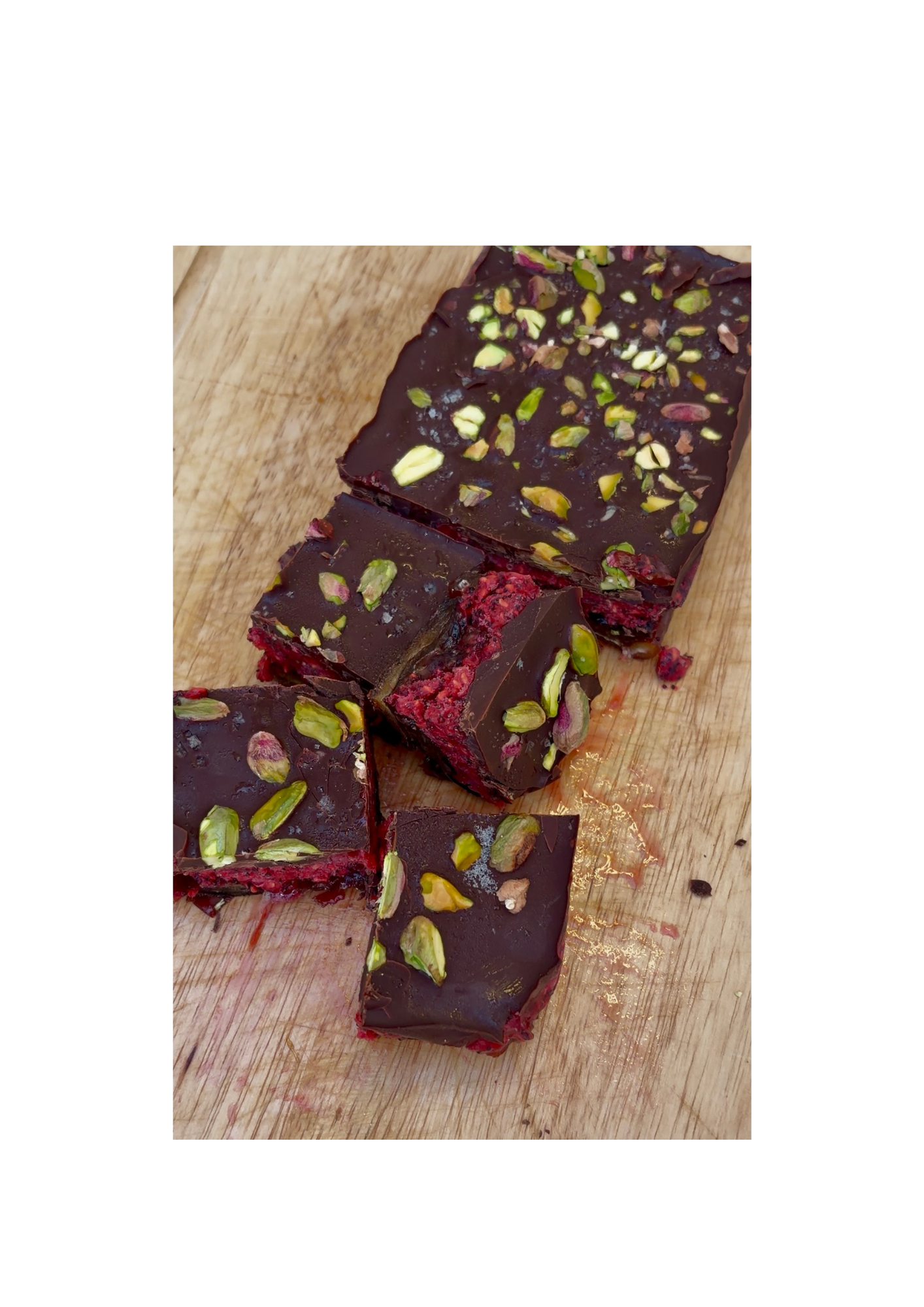 Dark Chocolate, Raspberry & Chia Seed Bars